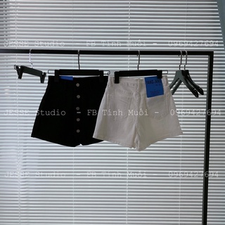 Quần short jean dáng váy cúc dọc (Ảnh thật)