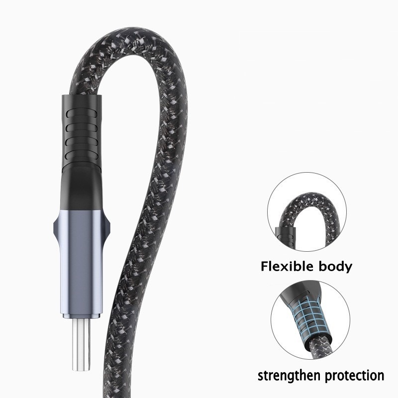 Cáp Sạc Type-C USB 6A 66W Bện Sợi Nylon Bền Bỉ Thông Dụng Cho Điện Thoại