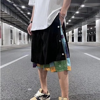 ✦ AFFLIGA ✦Quần Short Thể Thao Ống Rộng Lưng Vừa Phối Họa Tiết Hoa Thời Trang Mùa Hè Cho Nam