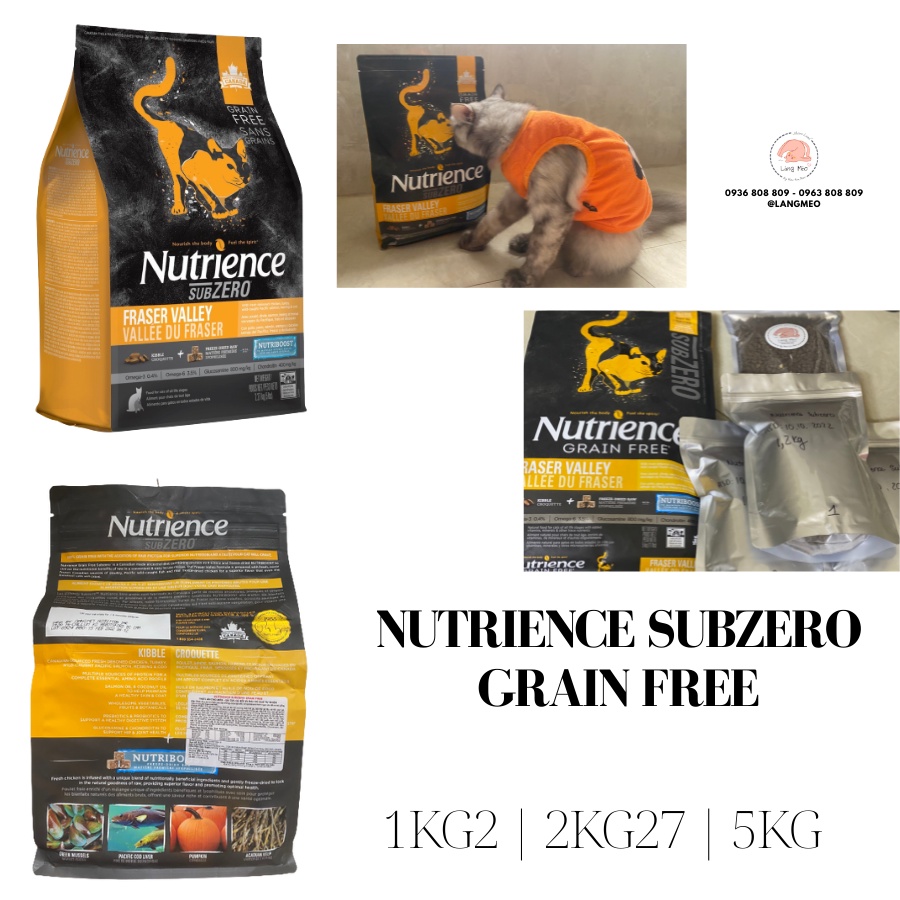 Thức ăn khô NUTRIENCE SUBZERO GRAIN FREE cho mọi giống mèo ở mọi lứa tuổi