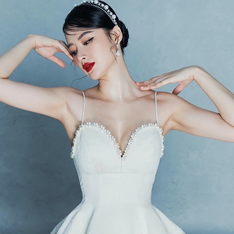 Đầm 2 dây đính hạt