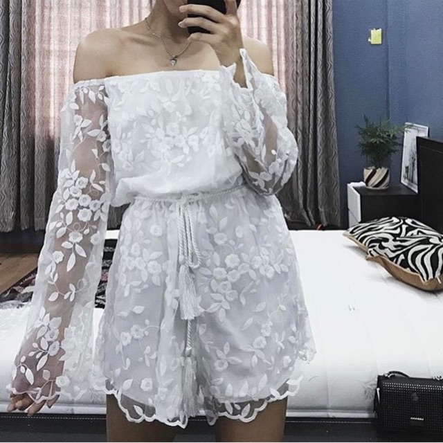 JUMPSUIT VOAN HOA THÊU