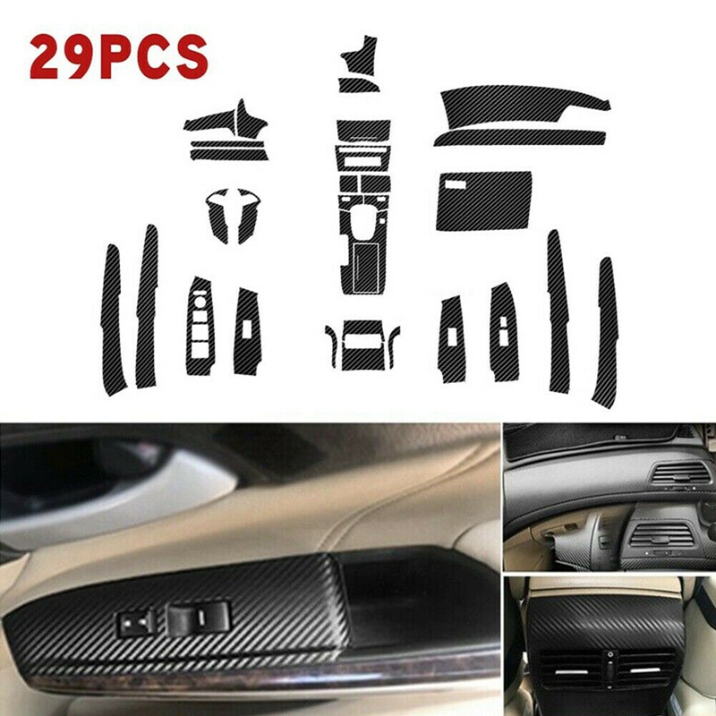 Set 29 Phụ Kiện Trang Trí Nội Thất Xe Hơi Honda Accord 2008-2012 Bằng Sợi Carbon