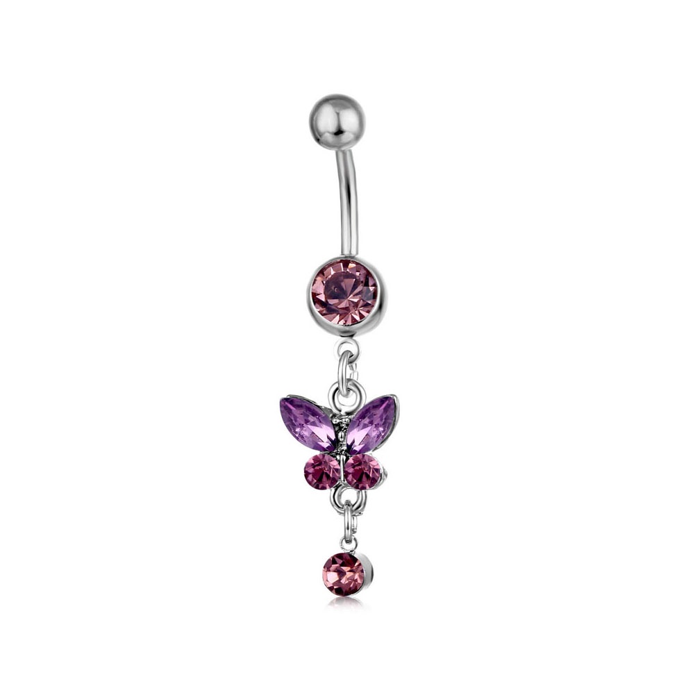 1 Khuyên RốN HìNh BướM ĐíNh Đá Xinh XắN