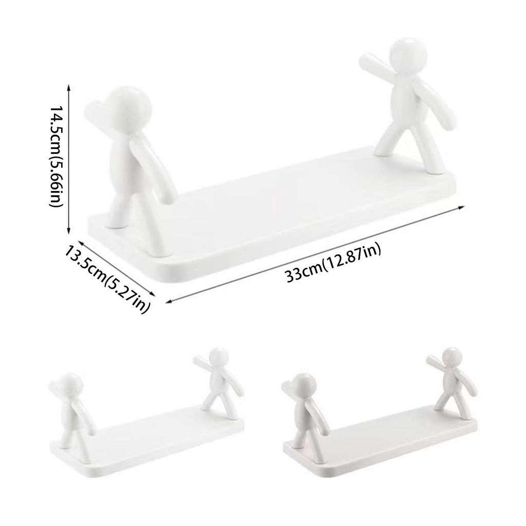 Kệ Nhựa Y7K4 Gắn Tường Chia Ngăn Dễ Thương Sắp Xếp Gọn Gàng Cho Nhà Bếp Nhà Tắm