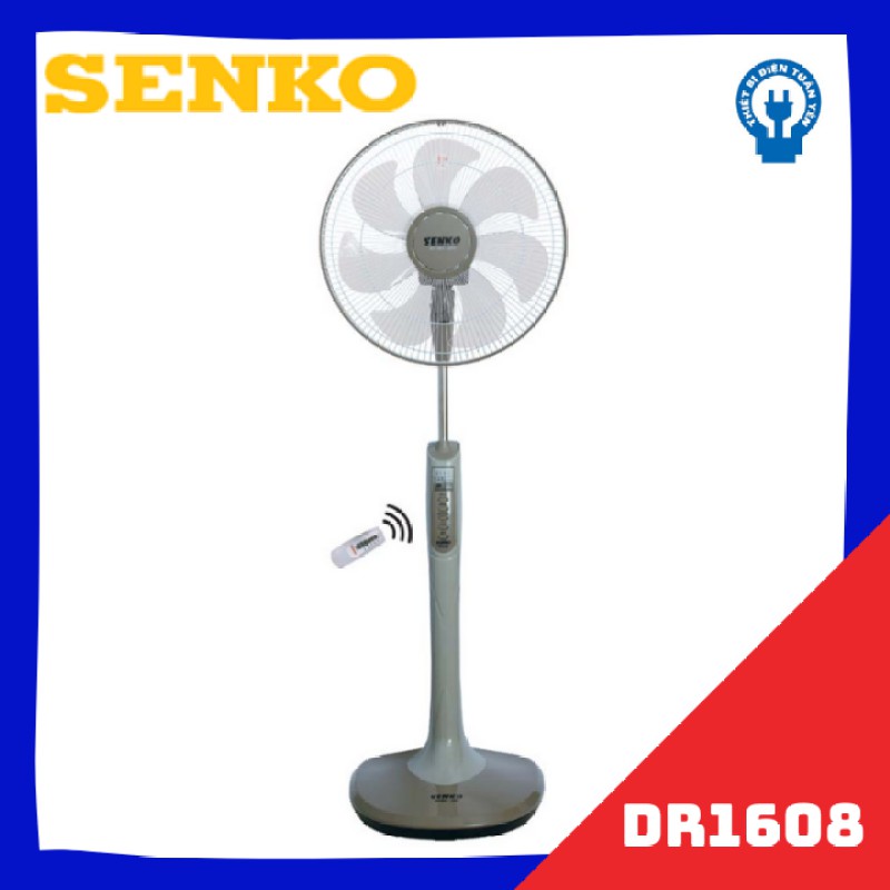 Quạt đứng ⭐ Giao hỏa tốc ⭐ Quạt đứng SENKO điều khiển từ xa DR1608- màu ngẫu nhiên Bảo hành 2 năm