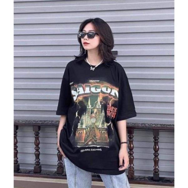 Áo thun Hades SAIGON SPIRIT BLACK nam nữ áo thun tay lỡ hades sài gòn Full tag siêu đẹp, siêu chất ! * *