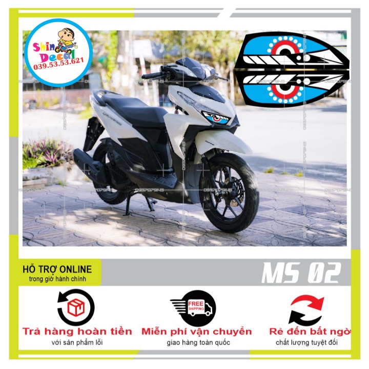 TEM DÁN ĐÈN SƯƠNG MÙ XE VARIO 2017 (DECAL TRONG SUỐT) MS 02 - SHINDECAL2