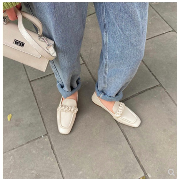 Giày lười mũi vuông đế thấp thời trang sang trọng quý phái phong cách châu âu trẻ trung. hàng quảng châu GCC1057 | BigBuy360 - bigbuy360.vn