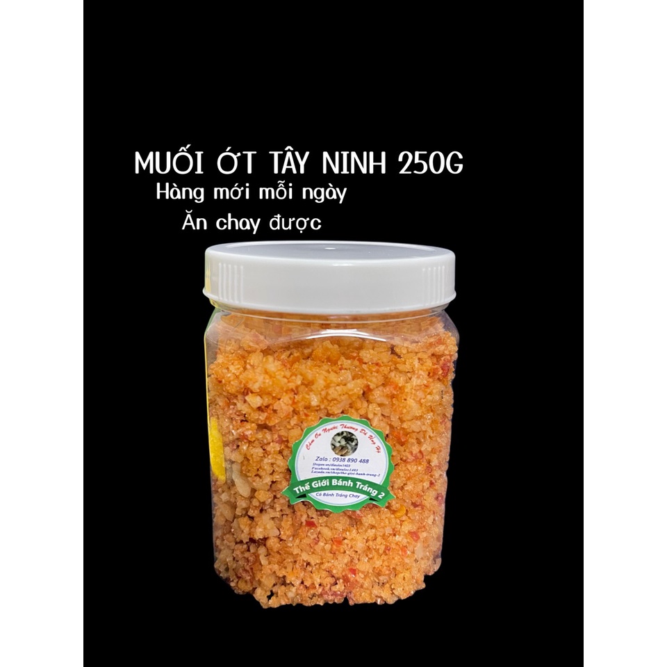 (250gr) Muối Ớt Hột Rang - ăn chay được loại 1 Tây Ninh siêu cay - Thế Giới Bánh Tráng