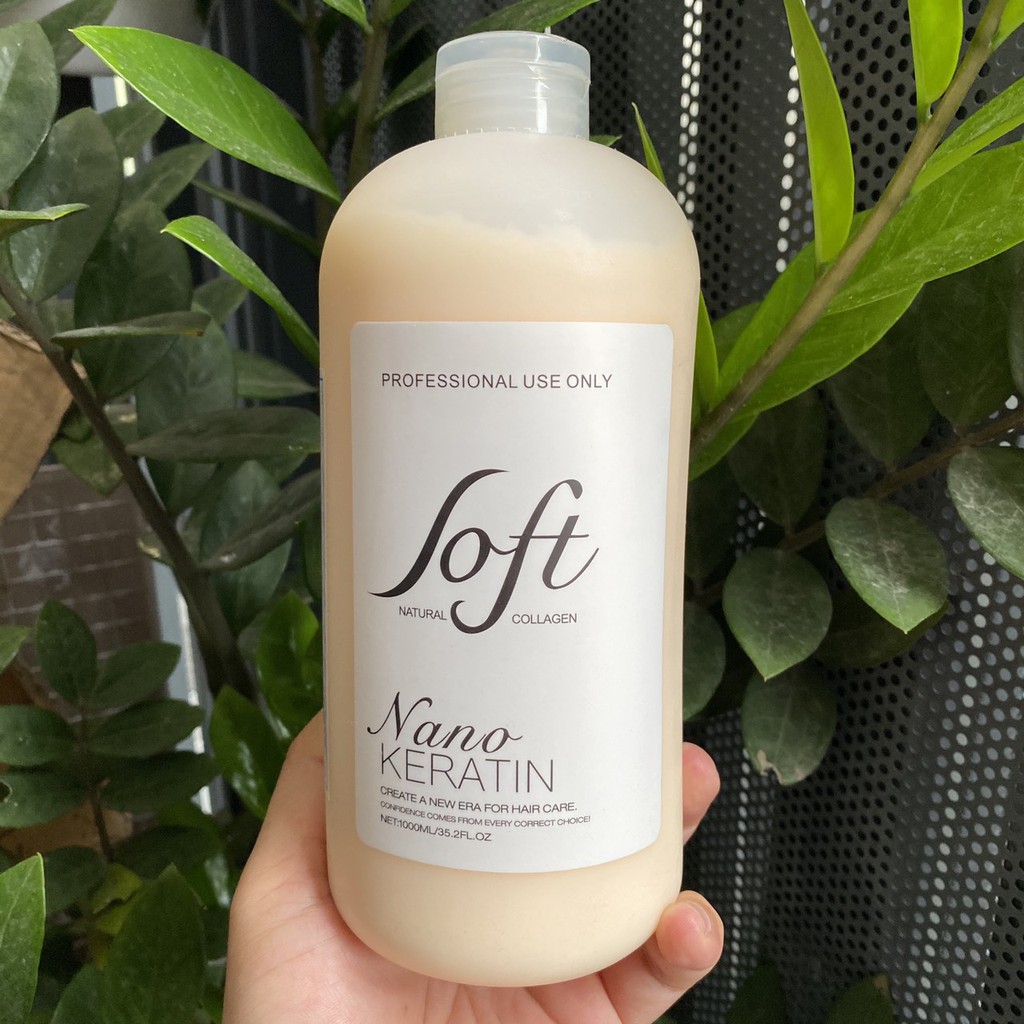 Keratin nano tươi phục hồi tóc hư nát SOFT 1000ml không cay mùi thơm USA 1000ML