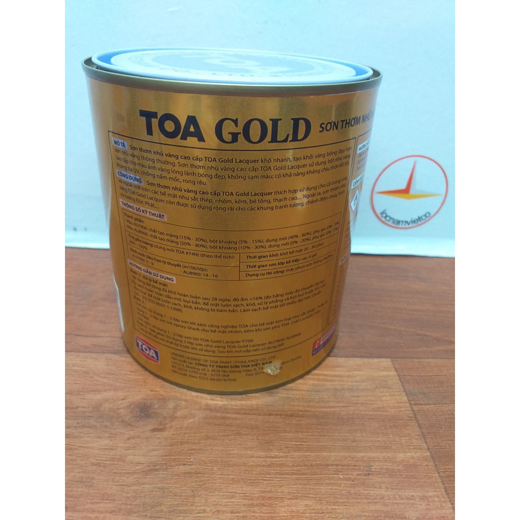 Sơn nhũ vàng TOA Gold Lacquer Dùng cho kim loại và gỗ 1 Kg