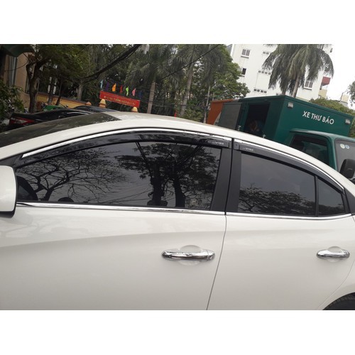 Vè mưa Toyota Vios chỉ Inox Loại cao cấp Vios 2019 - 2020, Vè che mưa Chỉ Inox Vios 2019 - 2020