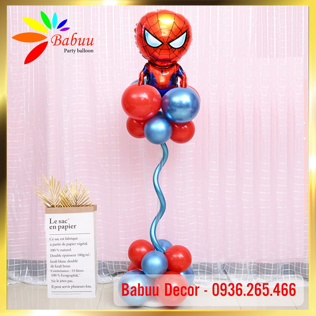 Set bóng chủ đề siêu nhân, siêu anh hùng trang trí sinh nhật cho bé trai