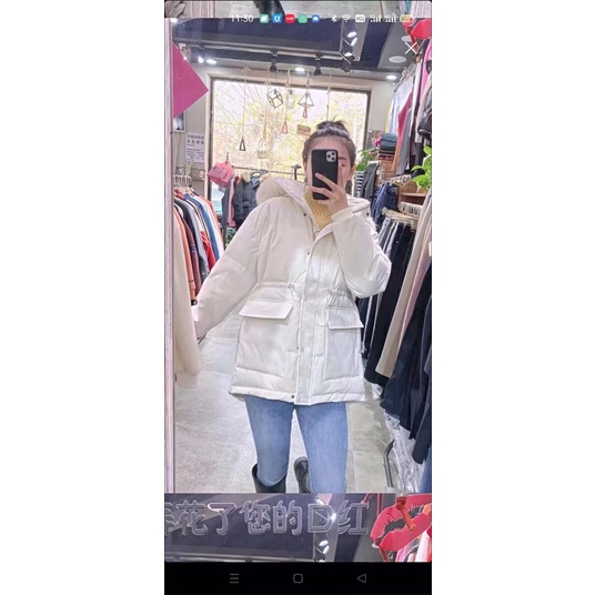 Áo Phao Mủ Lông dáng Ngắn Có Đai Eo - Thời Trang Quảng châu