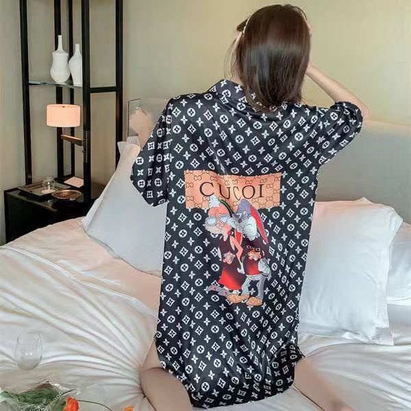 đồ ngủ Tay Ngắn Dáng Rộng Vải Lụa Lạnh Thời Trang Mùa Hè Cho Nữ (5Month25Day) | BigBuy360 - bigbuy360.vn
