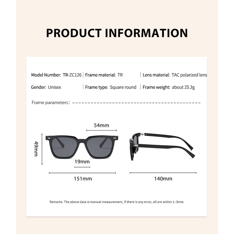 Kính mát phân cực Zelin TR-ZC126 chống tia uv thời trang nhiều màu sắc dành cho nam và nữ tùy chọn