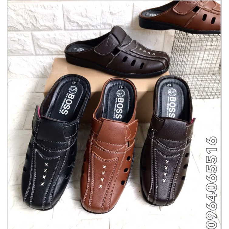 Dép sapo nam mẩu mới, da mềm, phom đẹp, size từ 38-43, đế khâu sẳn rất chắc chắn