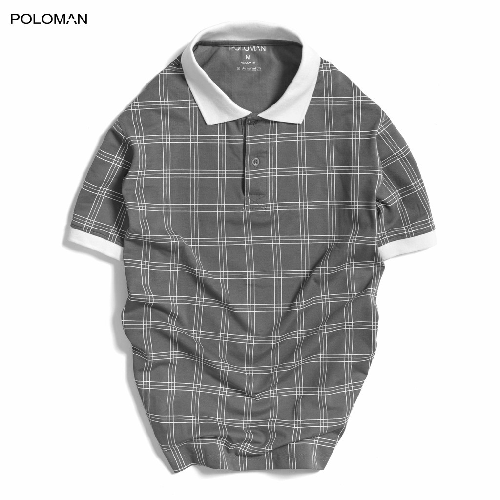 Áo Polo nam cổ bẻ FOTE in toàn thân vải cá sấu Cotton xuất xịn, chuẩn form,sang trọng-lịch lãm P53 - POLOMAN