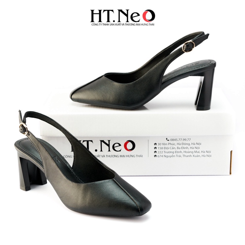 Sandal nữ - Giày công sở HT.NEO Thiết kế hiện đại, cá tính, mũi vuông quai sau tinh tế SDN108