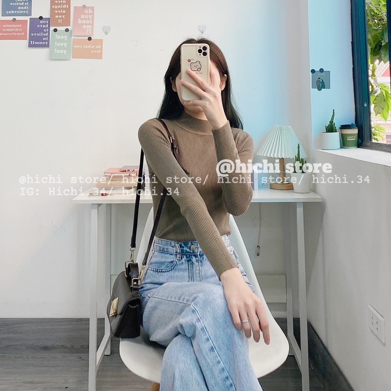 áo giữ nhiệt len body cổ 3 phân ảnh thật video chất len tăm xịn hichi | BigBuy360 - bigbuy360.vn