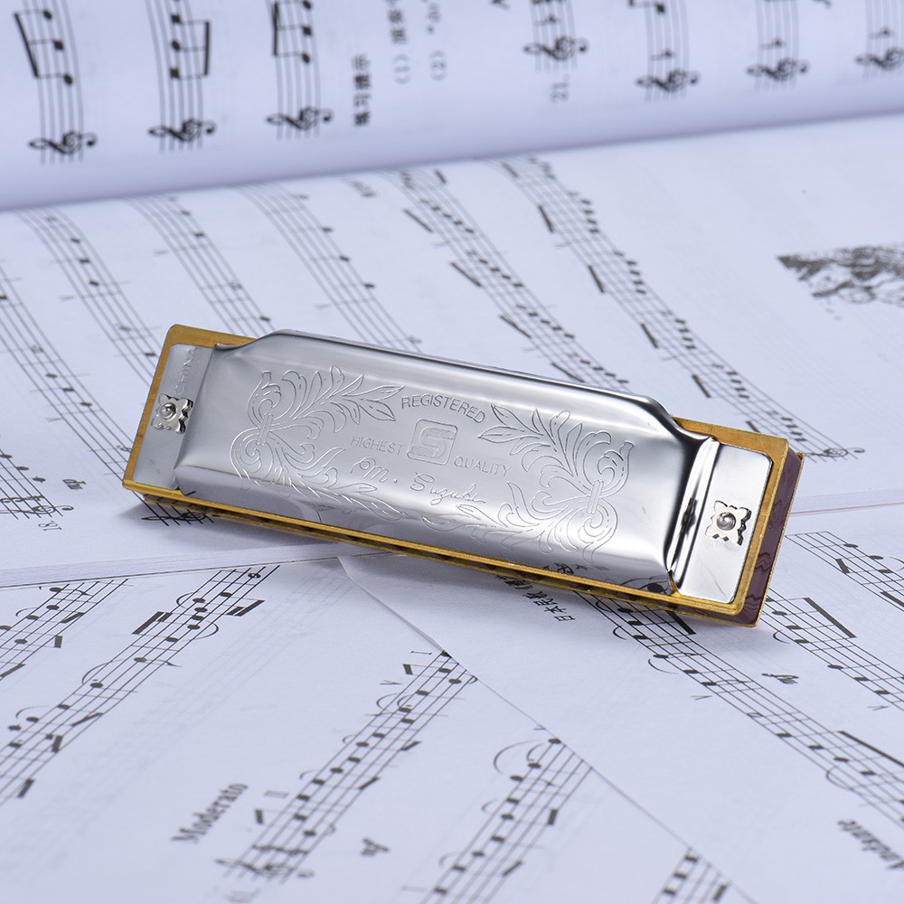 Kèn Harmonica 10 Lỗ Dành Cho Người Mới Tập Chơi Suzuki 1072-c Classicmaster Standard 10- Tone