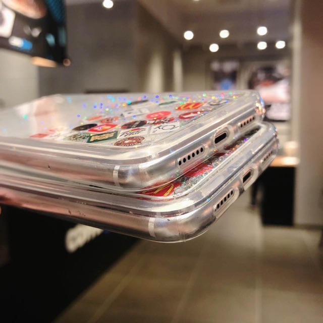 Ốp Iphone Oppo Nhũ chảy Fastfood F11 F9/A7/A5s F11Pro/K3 F7 A50s A30s A3s J8 A6+ A20 A30 A10 A7 2018 Huawei Nova3i