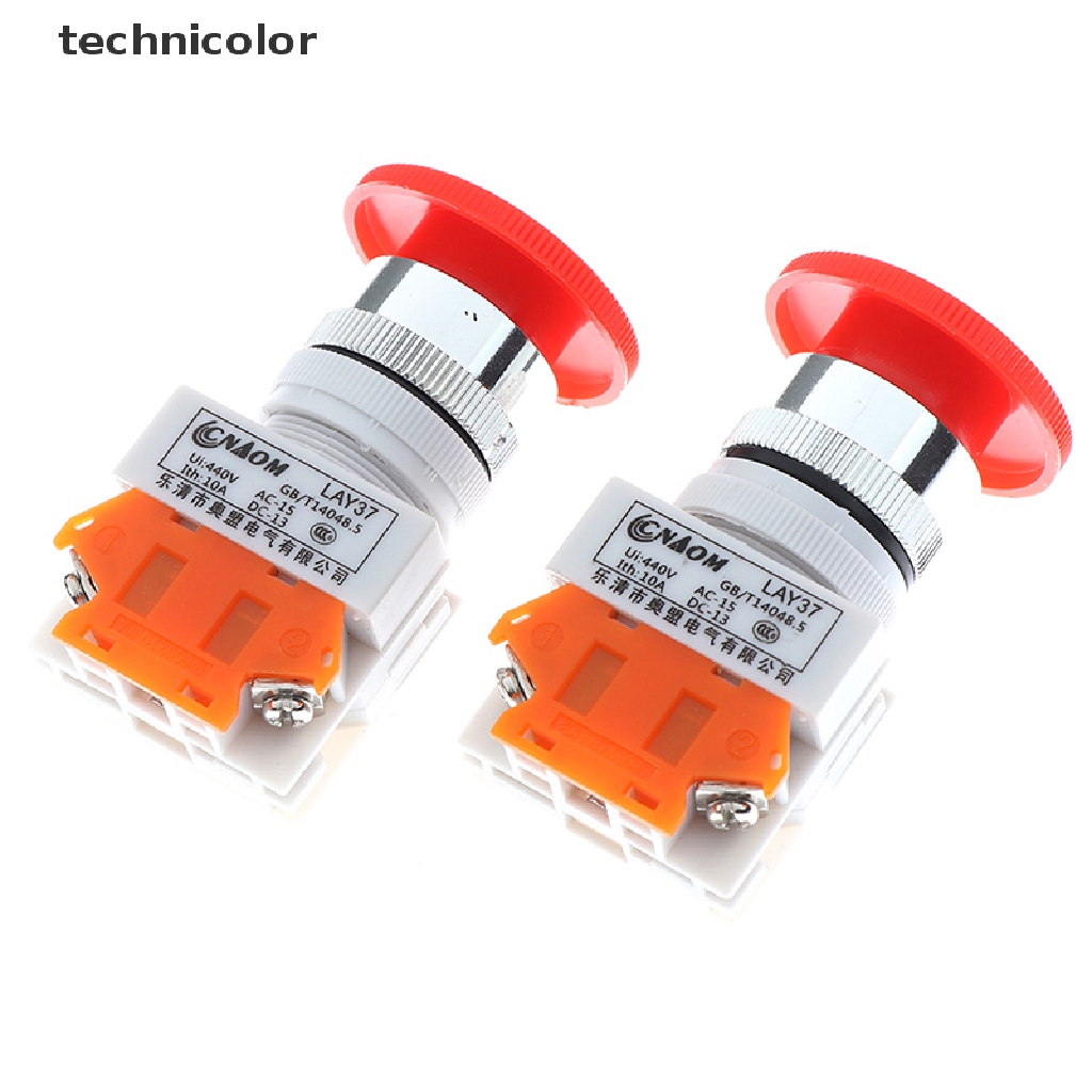 1 Nút Công Tắc Nhấn Khẩn Cấp 10A LAY37 Hình Nấm
