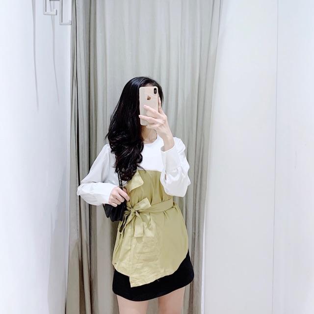 Áo sơ mi phối kaki