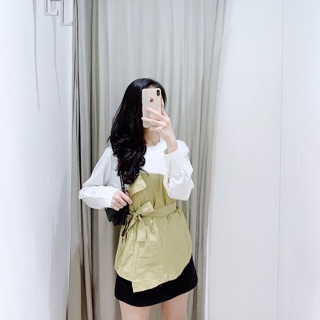Áo sơ mi phối kaki