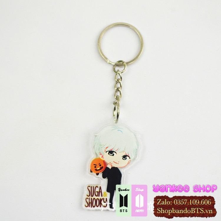 Móc Khóa BTS Suga Chibi BT21 Giiá Rẻ  HTool Set