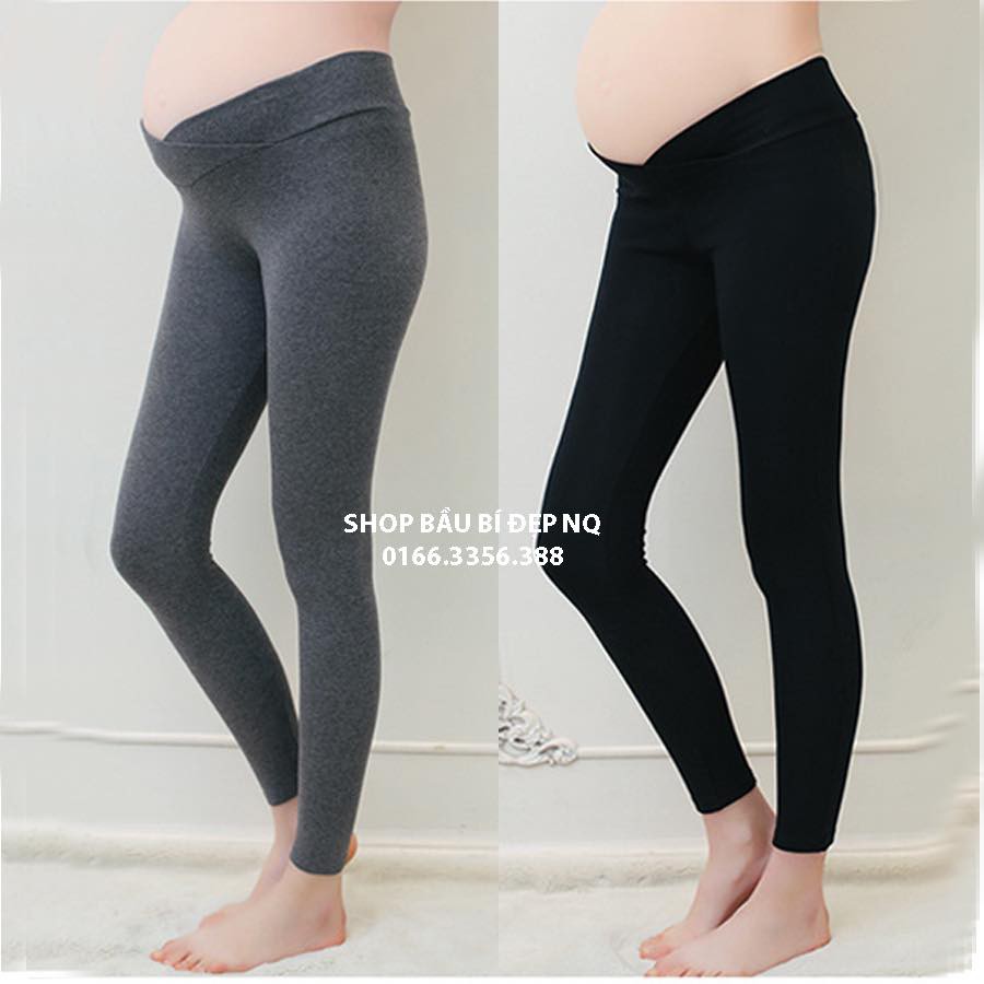 Quần bầu cạp chéo legging chất cotton co dãn tốt hàng đẹp