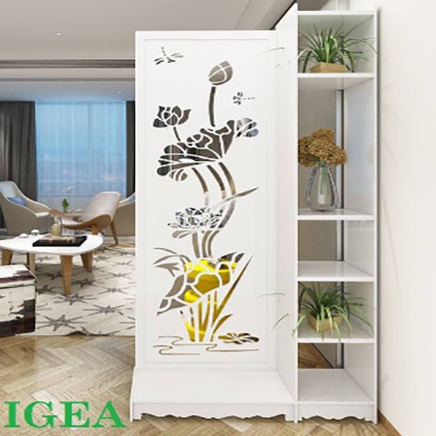 Vách ngăn kết hợp kệ- 1 vách 1 kệ hoa sen IG482