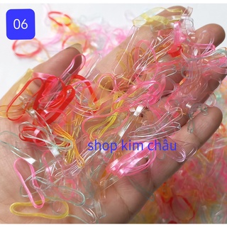 (Nhiều màu 06 Size Trung) Thun chun cột tóc cho người lớn bé gái