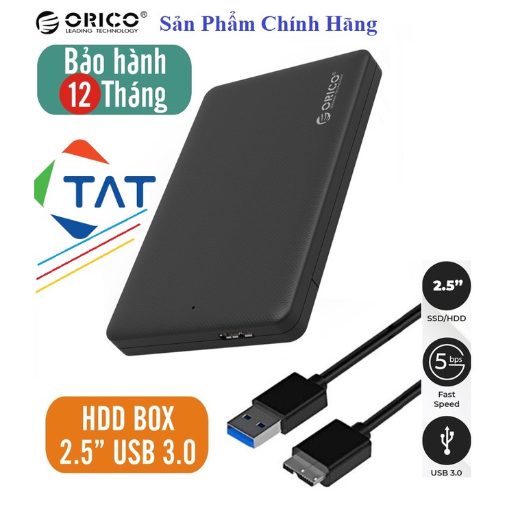 HDD Box ORICO 2.5 inch 2577U3 USB3.0 Chính hãng - Biến HDD/SSD thành ổ cứng di động
