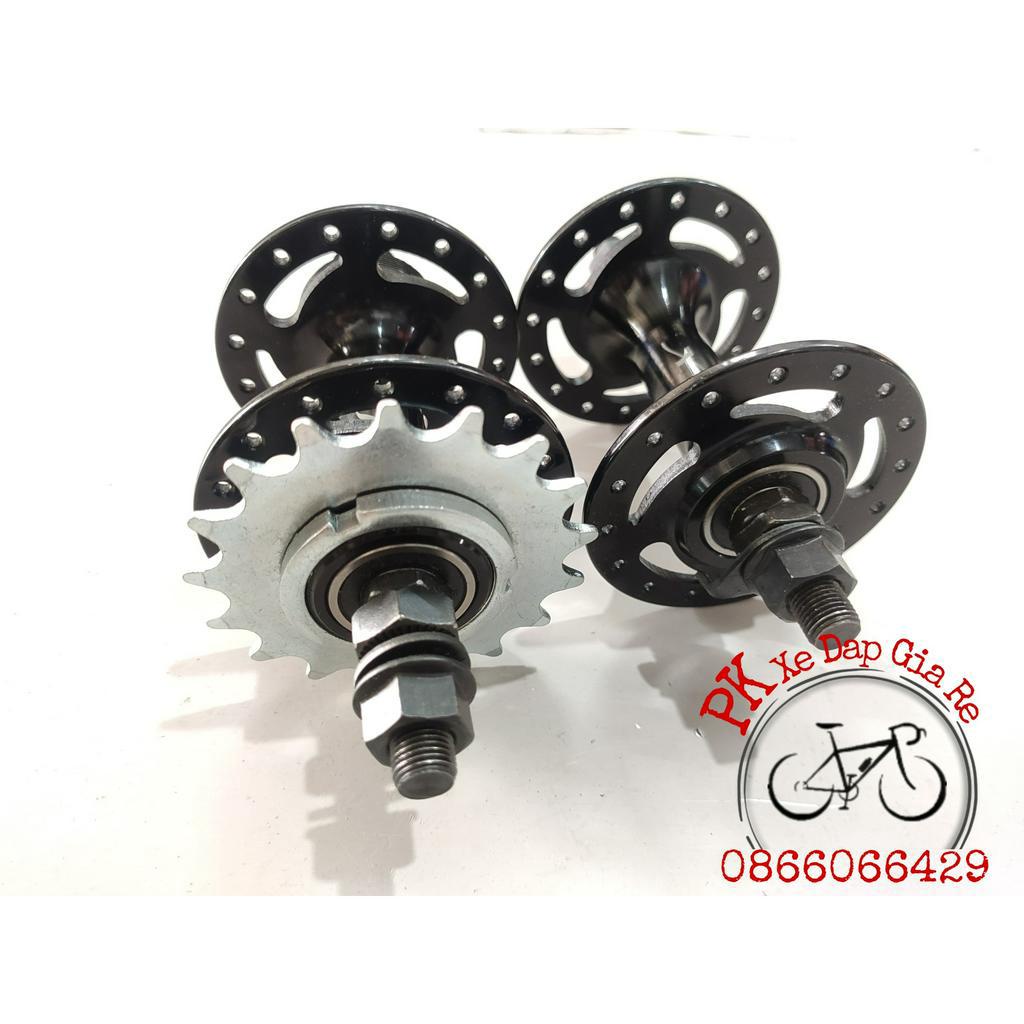 BỘ Hub trước sau xe đạp Fixed Gear 32 lỗ kèm líp, Đùm, Moayo nhôm chạy bạc đạn Fixed Gear siêu bon