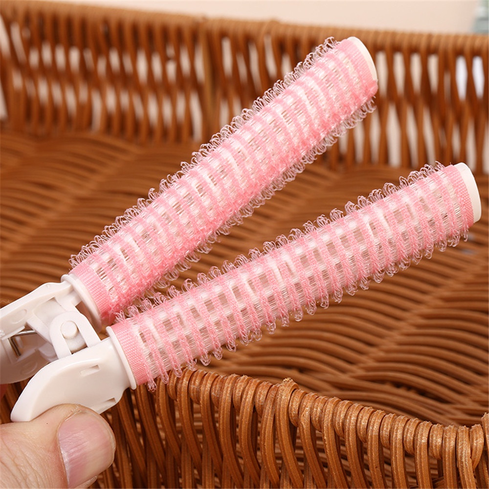 Bộ 2 lô uốn tóc xoăn phồng chân tóc tự dính không gãy tiện dụng kẹp cố định mái