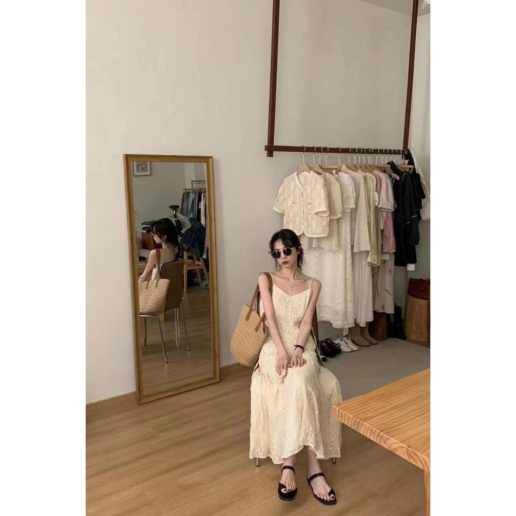 Đầm Ren Cổ V Phong Cách Hàn Quốc Thời Trang Mùa Hè Sành Điệu 63992