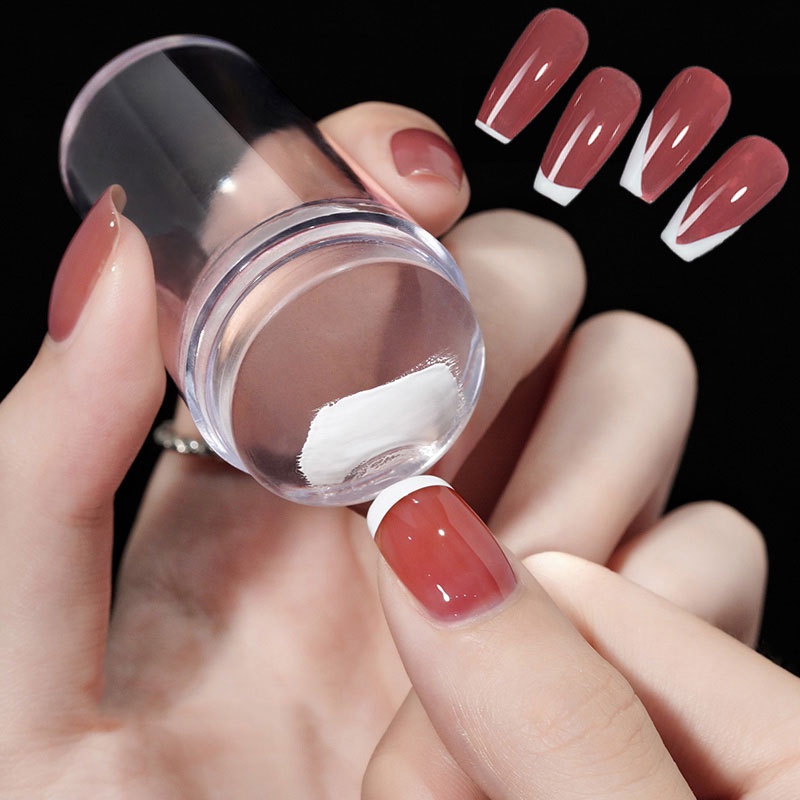 Con dấu in móng tay silicon Trong suốt Đầu in nail