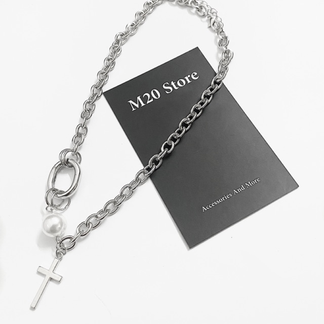 Dây Chuyền Nam Dạng Ngắn Phối Charm,Vòng Cổ Nam Nữ Inox Chống Gỉ