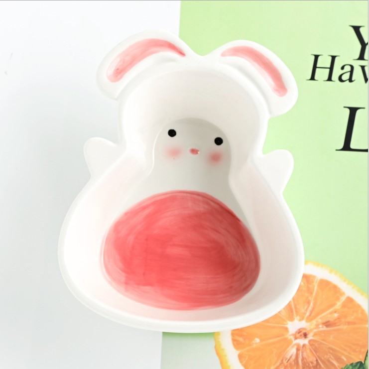 Bát sứ ăn dặm cho bé kiểu Nhật hình gấu thỏ trái cây dễ thương  [KHÔNG KÈM THÌA , ĐĨA]