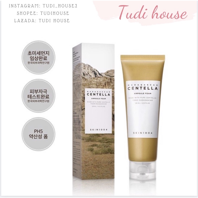 Sữa rửa mặt  Skin1004 Madagascar Centella Ampoule Foam 125ml