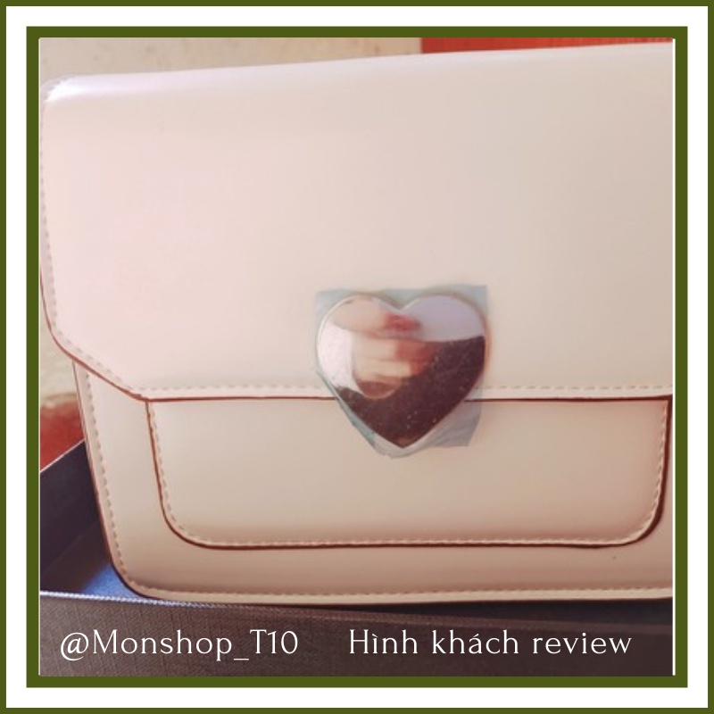 🌸sẵn🌸 Túi xách da mềm đeo chéo nữ CEEKAY chính hãng 2 dây khóa trái tim - T10nn