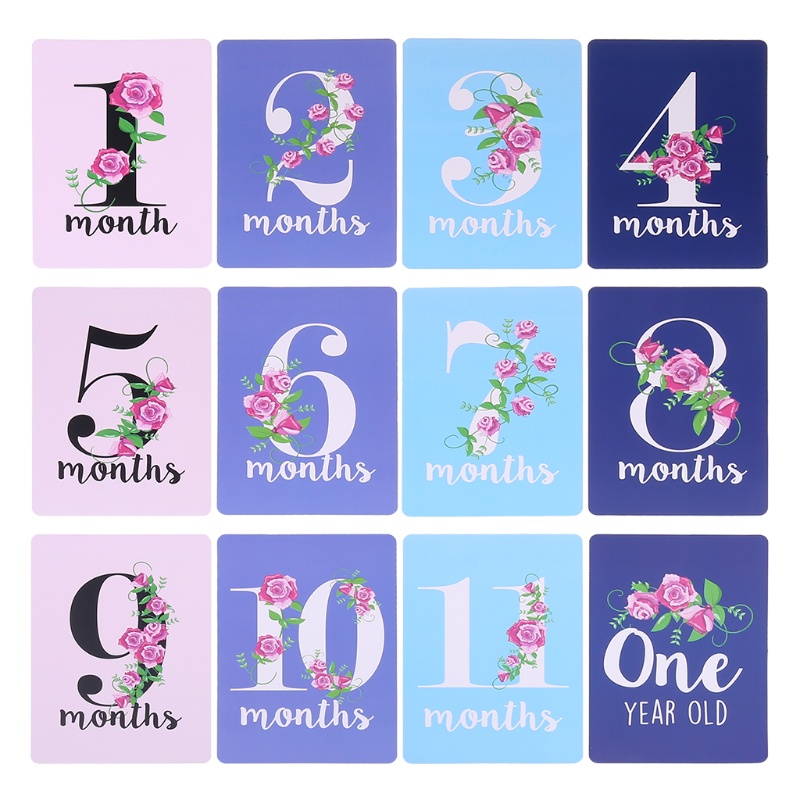 Bộ 12 Tấm Thẻ Dán Nhiều Màu Sắc Họa Tiết Hoa Xinh Xắn Cho Bé