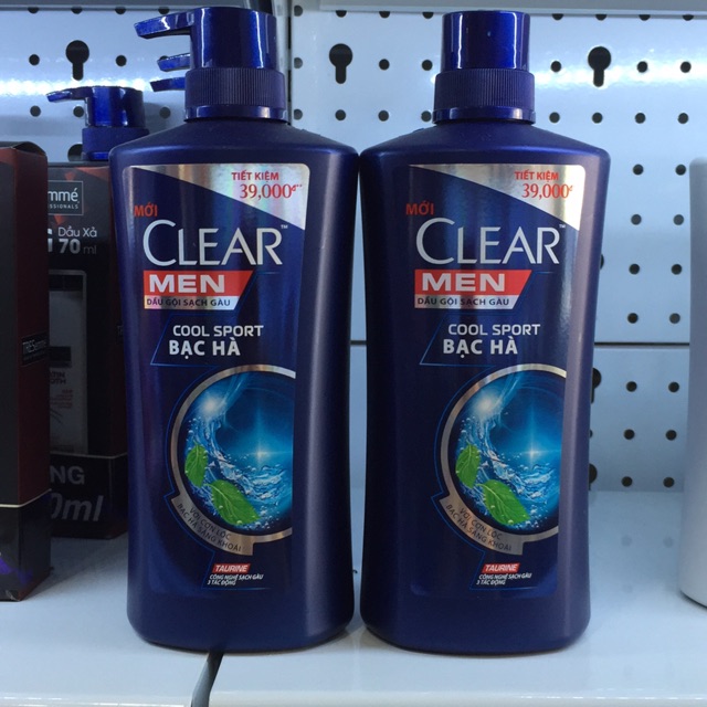 Dầu gội clear men bạc hà 650g dành riêng cho nam