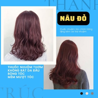 Thuốc Nhuộm Tóc Màu Nâu Đỏ Hồng Đào, Nâu Ánh Đỏ Tại Nhà
