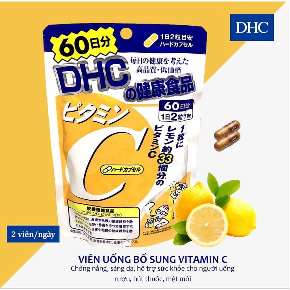 Viên uống bổ sung Vitamin C DHC 120 viên nội địa Nhật