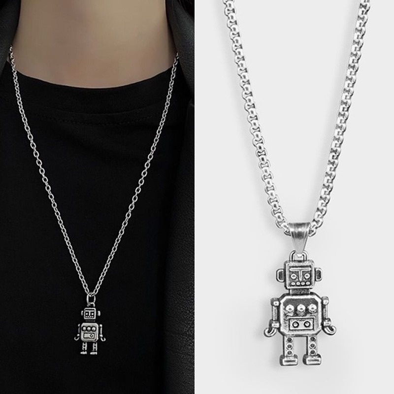 ✨✨Vòng cổ mặt dây hình robot mini dễ thương phong cách hiphop thời trang