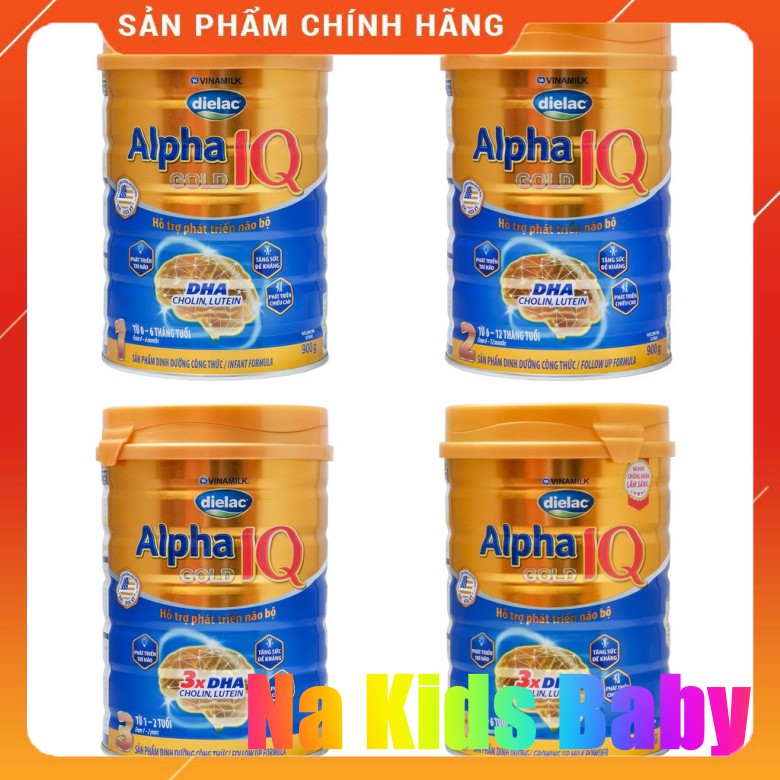 Sữa bột Dielac Alpha Gold 1,2,3,4 900g date mới chính hãng