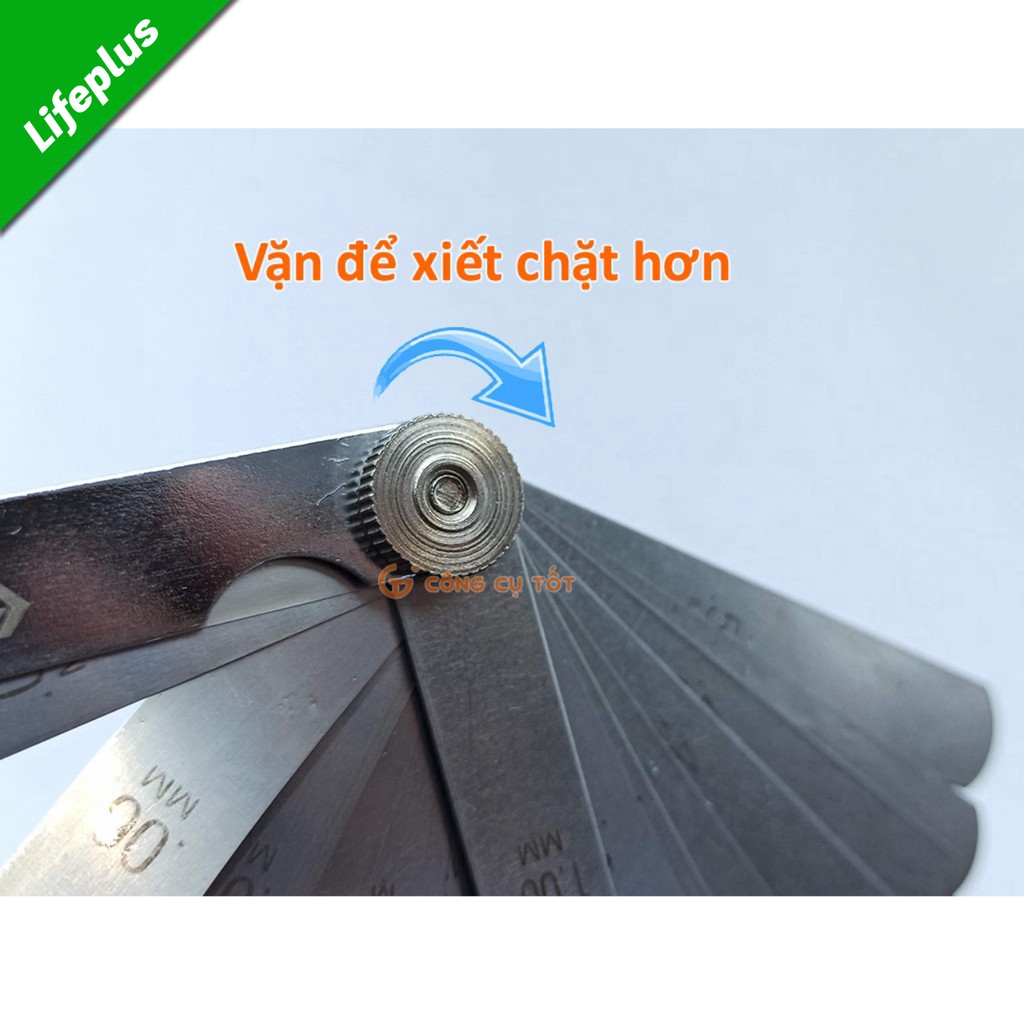 Thước đo khe hở 25 lá hệ mét 0.04-1mm Kingtony 77335-25